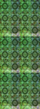 Kart, duvar kağıdı, ambalaj ve tekstil için klasik tasarım. Raster illüstrasyonu. Klasik çiçek dokusu. Altın şablon. Kusursuz desenli altın elementler. Yeşil renkte kraliyet retro 'su.