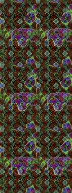 Çiçek deseni. Şatafatlı bahar bahçesi dokusu. Raster illüstrasyonu. Çiçek çizimi arkaplanı.