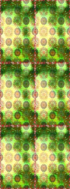 Nazikçe, güzel çiçek arkaplanı. Yeşil ve kahverengi renkli çiçekler. Raster çiçek desenli ve çiçekli..