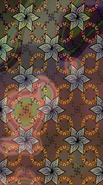 Tomurcukları çiçek olan sevimli bir çiçek deseni. Eski usul. Eskiz geçmişi. Raster. Raster illüstrasyonu. Kumaş, tekstil ve duvar kağıdı baskısı için..