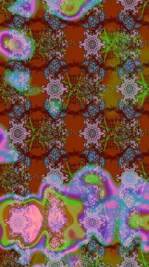 Moda baskıları için zarif bir şablon. Motley illüstrasyonu. Küçük renkli çiçekler. Küçük çiçekte güzel bir desen. Çiçekli bahar çiçekleri.