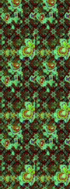 Yeşil renkli çiçekler. Renkli Bahar Teması eskiz kalıbı. Raster illüstrasyonundaki çiçek desenli çizim. Düz Çiçek Elementleri Tasarımı.