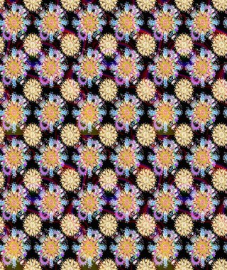 Parlak renkli çiçekleri ve siyah ve bej renklerinde yaprakları olan şaşırtıcı, pürüzsüz çiçek deseni. Moda baskıları için zarif bir şablon. Halk tarzı. Modern çiçek arkaplanı.