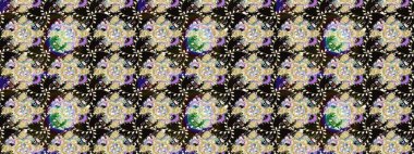 Soyut etnik raster çizim kalıbı. Kabile sanatı boho baskısı, klasik çiçek arkaplanı. Arkaplan dokusu, duvar kağıdı, siyah renkli çiçek teması.