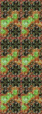 Barok tarzında altın çiçek süsü. Antika altın tekrarlanabilir duvar kağıdı. Damask arkaplanı tekerrür ediyor. Yeşil renkte altın element.