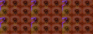 Kahverengi renklerde bahar çiçekleri. Çiçek ve yapraklı karalama şeklinde Raster çiçek deseni. Raster illüstrasyonu.