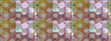 Raster çiçek izi. Çiçek grisi ve nötr dikişsiz desen. Klasik taslak çizimi.