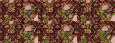 Raster Şirin kumaş deseni. Düz Çiçek Elementleri Tasarımı. Renkli Bahar Teması eskiz kalıbı. Eskiz klasiği.