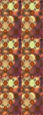 Renkli Bahar Temalı Kusursuz Arkaplan. Raster illüstrasyonu. Asya tekstil tarzında. Kusursuz çiçek deseni. Düz Çiçek Elementleri Tasarımı. Güzel kumaş deseni.