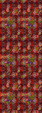 Sevgililer günü ve tebrik kartı konsepti için şık bir davetiye. Üst manzara, yumuşak kahverengi, kırmızı ve pembe renkli. Manzaralı çiçek deseni. Çiçek kompozisyonu, el boyası, hassas şablon..