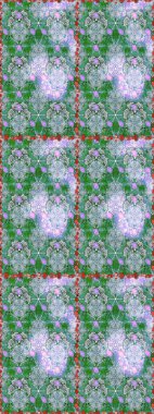 Renkli Bahar Temalı Kusursuz Arkaplan. Raster. Düz Çiçek Elementleri Tasarımı.