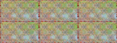 Raster illüstrasyonu. Tarafsız ve gri renklere karalamalar çizen kusursuz çiçek deseni.