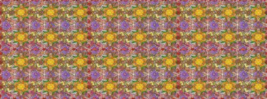 Tekrar eden çiçek arkaplanı, zarif kahverengi çiçek duvar kağıdı. Kahverengi renklerde çiçek desenleri, el yapımı papatyalar, papatyalar..