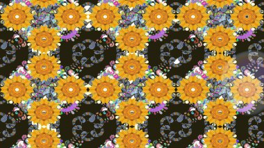 Raster illüstrasyonu. Flower eskiz arka planı. Çiçek deseni. Şatafatlı bahar bahçesi dokusu.