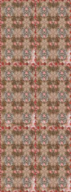 Raster düz çiçekleri pürüzsüz desen. Hediye ambalaj kağıdı, tebrik kartları, posterler ve pankart tasarımı. Kahverengi ve bej renkli çiçekler.