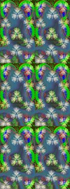 Renkli Bahar Teması eskiz kalıbı. Çiçek deseni. Düz Çiçek Elementleri Tasarımı. Raster çizimi. Güzel kumaş deseni..