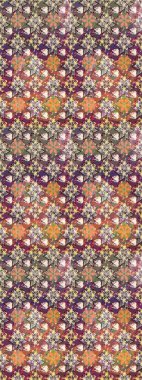 Tarafsız renklerde. Çizim kalıbı. Çiçek duvar kağıdı. Hint süsü. Raster illüstrasyonu. Renkli süs kenarı.