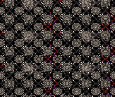 Siyah renklerde. Anti-stres için soyut örnek sayfası. Raster illüstrasyonu.