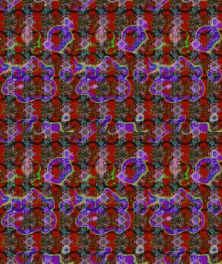 Klasik çiçek tasarımı elementleri. Kırmızı kıvırcık çiçekler kırmızı renklerde şekillenir. Raster illüstrasyonu.