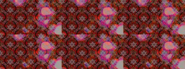 Çiçek desenli raster, çizgi grafik desenli soyut raster arkaplan. Modern stil dokusu.