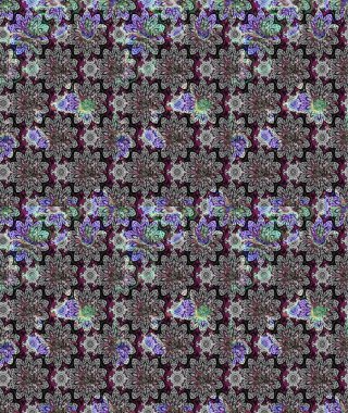 Raster illüstrasyonu. Tekstil veya kitap kapakları, imalat, duvar kağıtları, baskı, hediye paketi ve yapıştırma kitabı için çiçek eskizi geçmişi. Küçük ölçekli çiçeklerdeki basit sevimli desen.