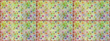 Raster illüstrasyonu. Tarafsız ve bej renkli çiçekler. El çizimi çiçekleri olan soyut, pürüzsüz desen.