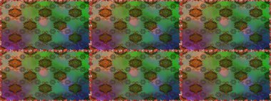 Düz Çiçek Elementleri Tasarımı. Süslü kumaş deseni. Raster illüstrasyonunda kusursuz çiçek deseni. Renkli Bahar Teması Kusursuz Arkaplan.