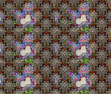 Çocuksu tasarım. Gri arka planda. Elle çizilmiş çiçek desenli Raster çizimi. Tekstil, kumaş, ambalaj, hatıra defteri için güzel çiçek arkaplanı..