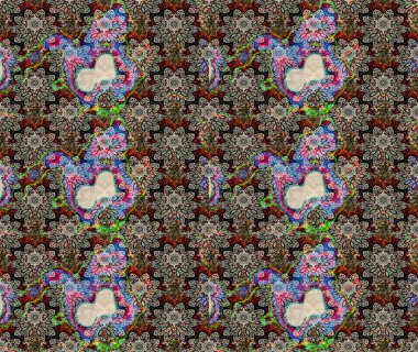 Çocuksu tasarım. Gri arka planda. Elle çizilmiş çiçek desenli Raster çizimi. Tekstil, kumaş, ambalaj, hatıra defteri için güzel çiçek arkaplanı..