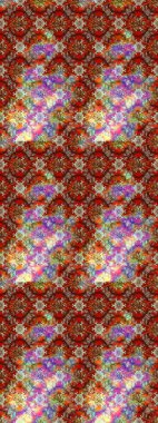 Kahverengi, kırmızı ve nötr arkaplanda. Elle çizilmiş çiçek desenli Raster çizimi. Tekstil, kumaş, ambalaj, hatıra defteri için hoş bir çiçek arkaplanı. Çocuksu tasarım.