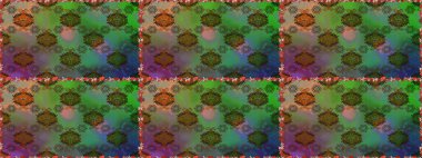 Düz Çiçek Elementleri Tasarımı. Süslü kumaş deseni. Raster illüstrasyonunda kusursuz çiçek deseni. Renkli Bahar Teması Kusursuz Arkaplan.