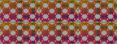 Raster illüstrasyonunda kusursuz çiçek deseni. Kahverengi ve gri renkte çiçekler.