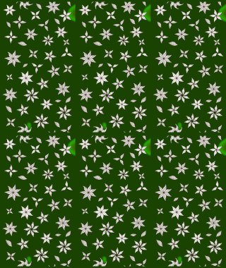 Çiçekler yeşile. Suluboya, elle çizilmiş. Raster hisseleri. Taslak arkaplan deseni.