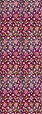 Mor renkli şirin tekstil. Çiçek duvar kâğıdı. Renkli çizim kalıbı. Raster illüstrasyonu. Çiçek arka planı.