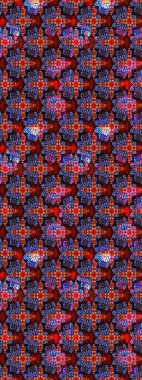 Raster illüstrasyonu. Kibarca, bahar çiçekleri kırmızı ve mor renklerde. Raster çiçek desenli ve çiçekli..