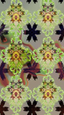 Düz Çiçek Elementleri Tasarımı. Çiçekli eskiz çizimi. Tarafsız renklerde çiçekler. Renkli Yaz Teması çizim şablonu.