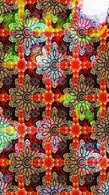 Kırmızı renkte çiçekler. Sevimli çiçek raster deseni. Renkli Yaz Temalı eskiz kalıbı. Düz Çiçek Elementleri Tasarımı.