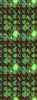 Modern çiçek arkaplanı. Parlak renkli çiçekleri ve yeşil ve kahverengi renkte yaprakları olan harika bir çiçek deseni. Moda baskıları için zarif bir şablon. Halk stili.