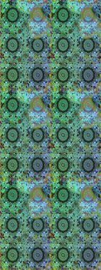 Damask pürüzsüz yineleme kalıbı. Barok tarzında altın çiçekli süs. Yeşil renklerdeki altın element. Antika altın tekrarlanabilir duvar kağıdı.