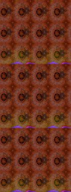 Kahverengi ve kırmızı renkte çiçekler. Küçük çiçekte sevimli çiçek deseni var..