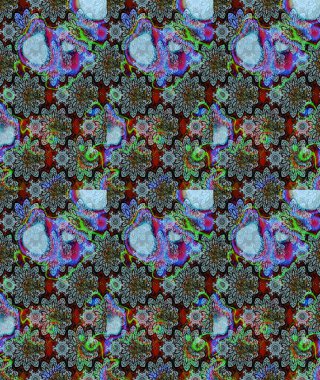 Mavi el çizimi desen. Karalama çiçekleri çizim kalıbı. Raster deseni. Sanat çiçeklere ilham verir ve arka plan bırakır.