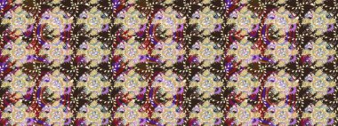 Küçük çiçekli basit bir çiçek çizimi. Raster illüstrasyonu. Moda baskısı, albüm, ambalaj kağıdı ve duvar kağıdı için zarif dekoratif süslemeler. Bej renkli şirin çiçekler..