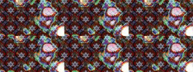 Düz Çiçek Elementleri Tasarımı. Renkli Yaz Temalı eskiz kalıbı. Sevimli çiçek raster deseni. Modaya uygun kumaş deseni.