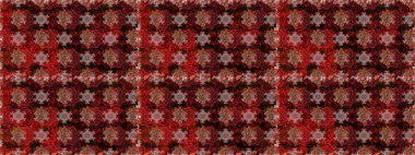 Çiçeksiz desenli, suluboya elle çizilmiş elementler. Parlak renkli fantezi çiçekleri, yapraklar, kahverengi ve kırmızı renkli tomurcuklar kahverengi ve kırmızı.