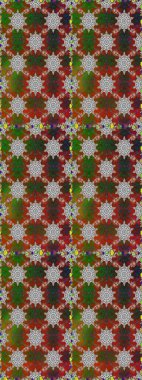 El çizimi çiçek unsurları olan soyut, dikişsiz raster deseni. Retro tekstil tasarım koleksiyonu. 1950-1960 motifleri. Çiçekli ipek eşarp. Kahverengi ve gri üzerine kahverengi ve gri.