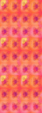 Asyalı tekstil renkleri. Suluboya çiçekli çiçek deseni. Raster illüstrasyonu.