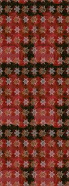 Vadinin çiçekleri kahverengi ve kırmızı renklerde. Çiçeksiz desenlerin çizimi.