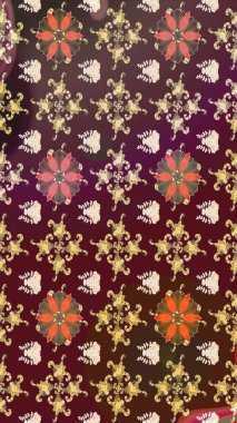 Raster illüstrasyonu. Şatafatlı bahar bahçesi dokusu. Mor renkli çiçek çizimi. Mor renkli çiçekler. Çiçek deseni.