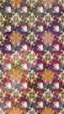 Kahverengi renkli çiçekler. Küçük çiçekte sevimli çiçek deseni var..