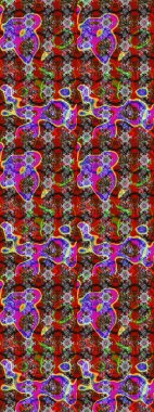 Etnik Mandala havlusu. Sınır Kızılderili çiçekli paisley patten. Tebrik kartı geçmişi, boyama kitabı, arkaplan ve tekstil için kullanılabilir. Raster Henna tarzı. Taslak süsleme izi.